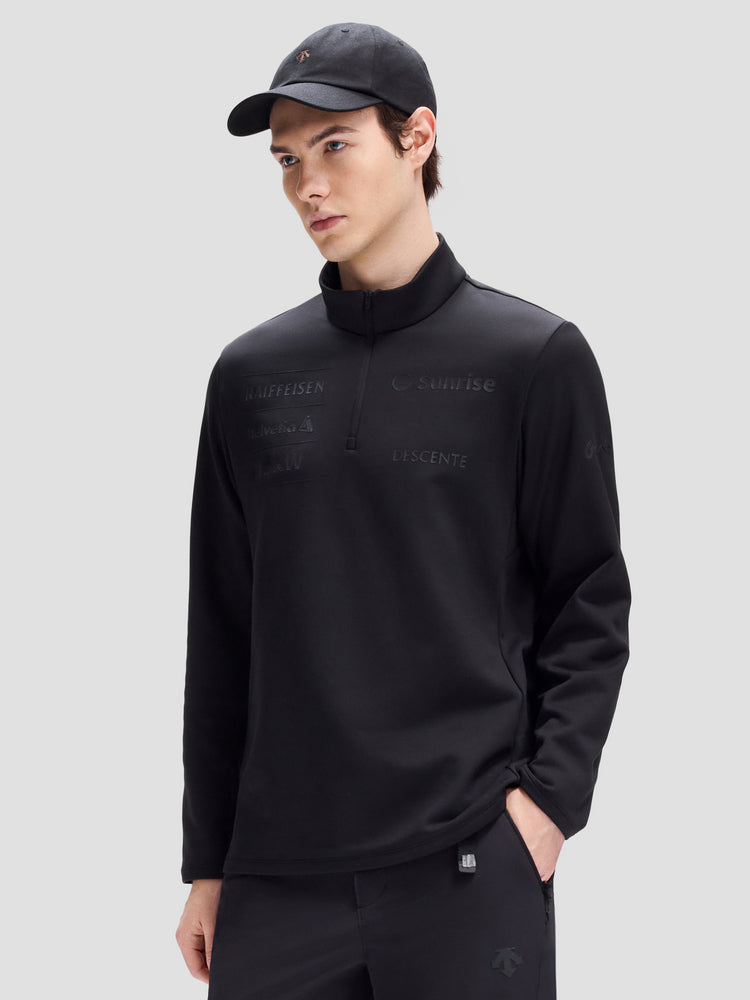 DESCENTE SKI STYLE Seriyası İdman Gündəlik Kişilər üçün Uzaq İnfraqırmızı Yun Astarlı Uzunqol Trikotaj Sviter