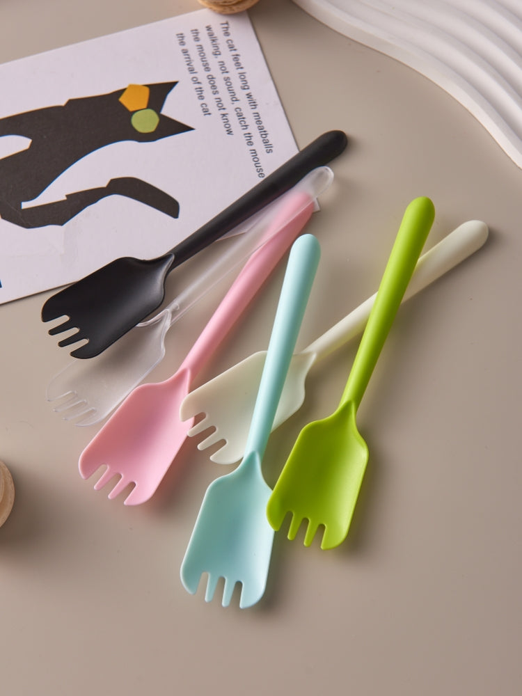Birdəfəlik kiçik qaşıq, çəngəl, çəngəl, meyvə, plastik tort çəngəl, ayrıca qablaşdırılmış desert qaşığı, dondurma qaşığı