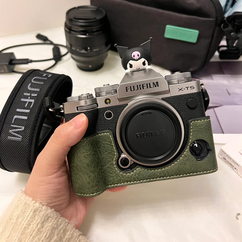 Fujifilm XT5 kamera qoruyucu qutu xt5 kamera çantası XT4 yarım çanta bazası xt4 dəri qutu XT3 shell XT2 çarpaz bədən aksesuarları