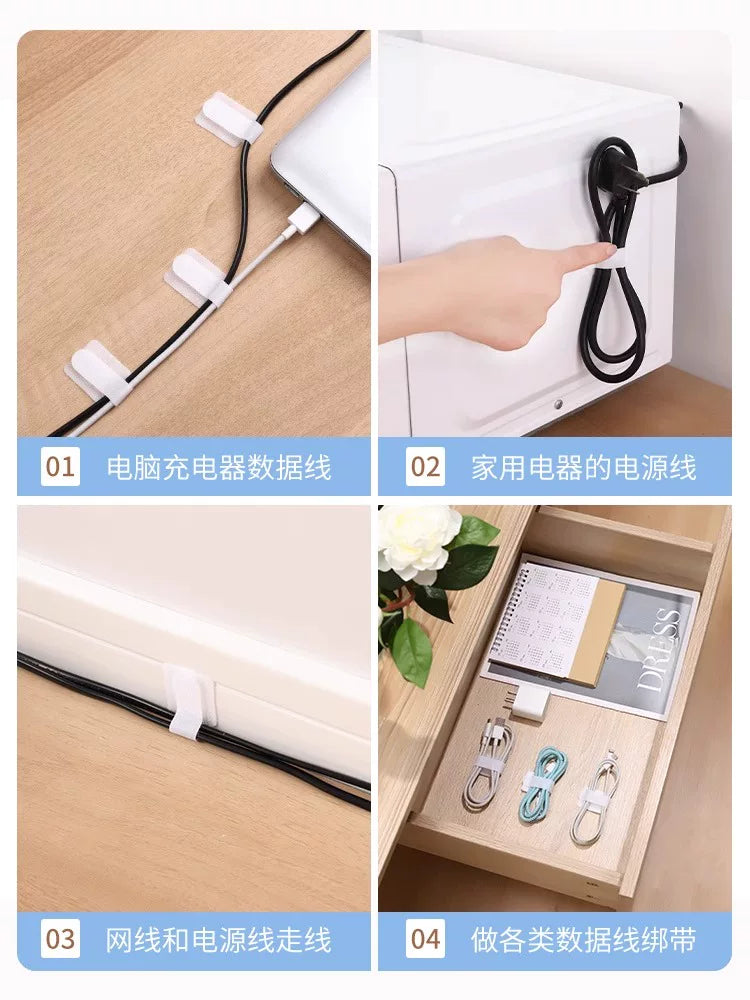 Məlumat kabeli saxlama artefaktı masa üstü kabel meneceri kompüter kabel kəməri Velcro bağlama məftili şəbəkə kabeli marşrut tutucusu