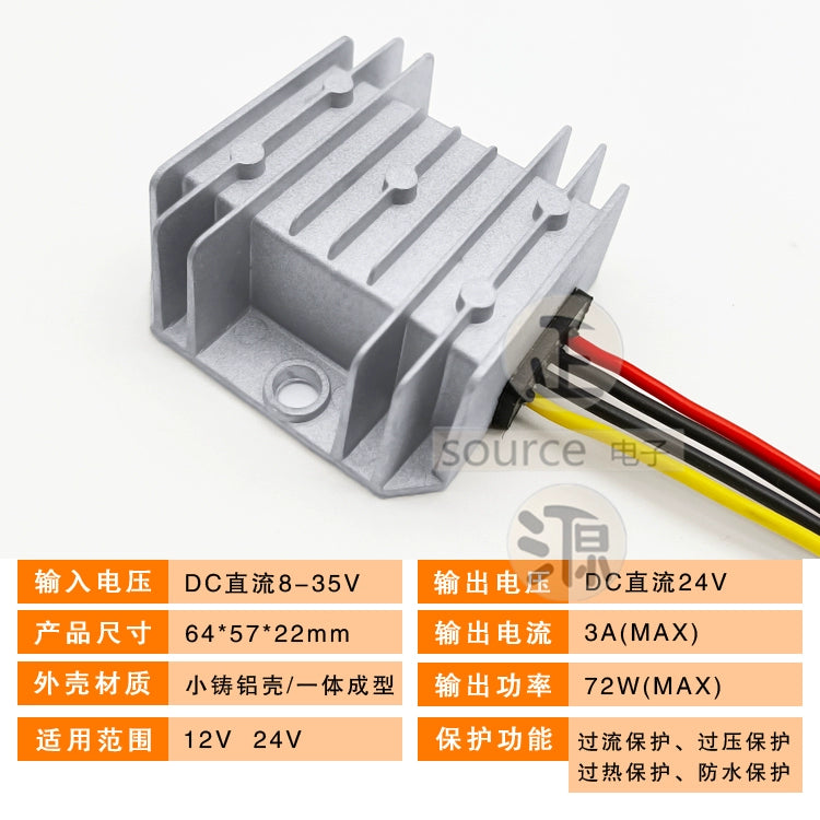 48v36v24v-dən gərginlik tənzimləyicisi 24V avtomobilin DC enerji təchizatı transformatoru 12V gücləndirici 24V gücləndirici modul