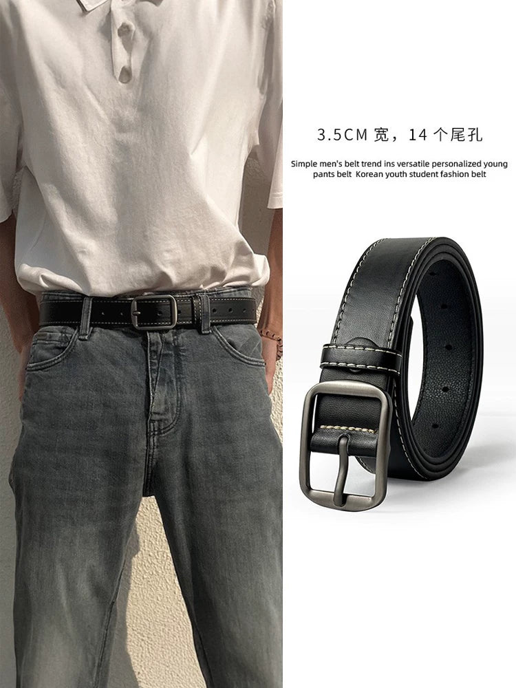 ins tələbə koreya versiyası gənc oğlanlar kəməri jeans kəmər trendi çox yönlü pin toka moda kəmər kəməri kişilər