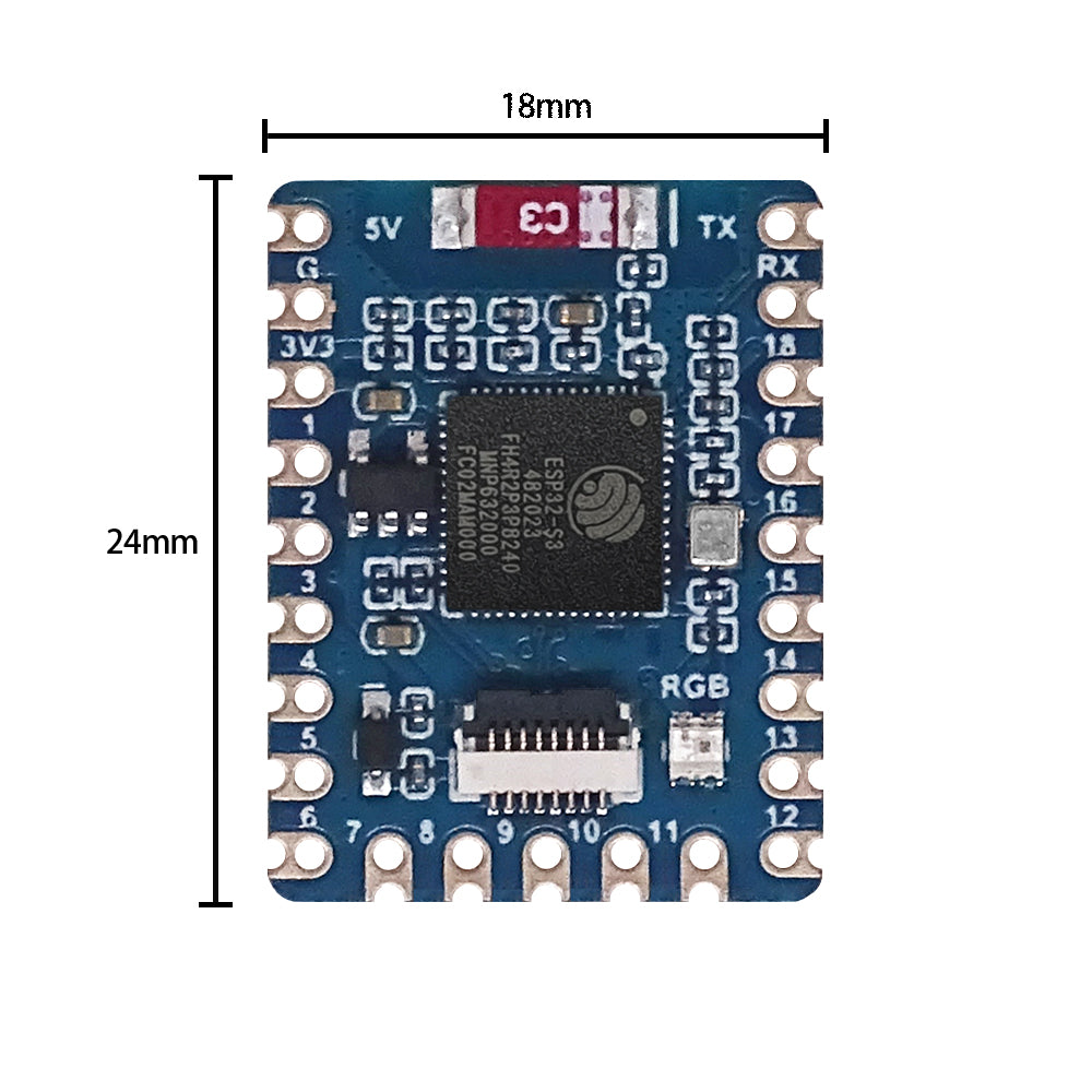 ESP32-S3-Tiny mikro nəzarətçi inkişaf lövhəsi Wi-Fi və Bluetooth ikili rejimli simsiz rabitəni dəstəkləyir