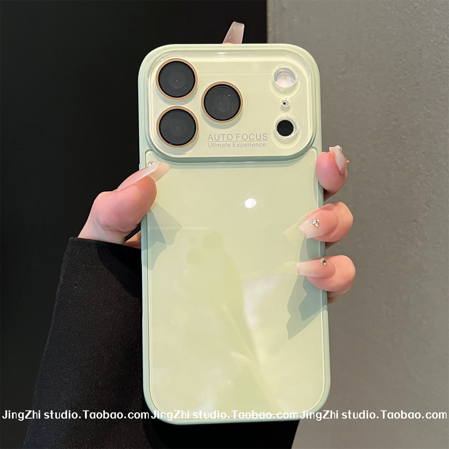 [Yay buzuna bənzər soyuducu şüşə qabıq] Apple 17promax mobil telefon qutusu üçün uyğun nanə yaşılı yeni iPhone15 sadə 16promax lens hər şey daxil maye 14 düşməyə qarşı 13/12