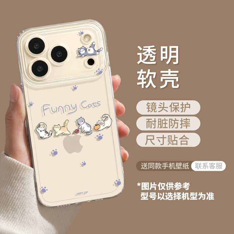 Uston Apple 17promax mobil telefon qutusu seriyası üçün uyğundur iphone17pro cute 16 yeni 17air şəffaf pro lens hər şey daxil 14 düşməyə qarşı maksimum qoruma 15 yumşaq 16pro dəst 17