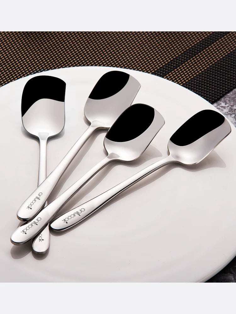 onlycook 2-paket 304 paslanmayan polad desert qaşığı qəhvə qaşığı nəfis kiçik qaşıq dondurma qaşığı dondurma qaşığı