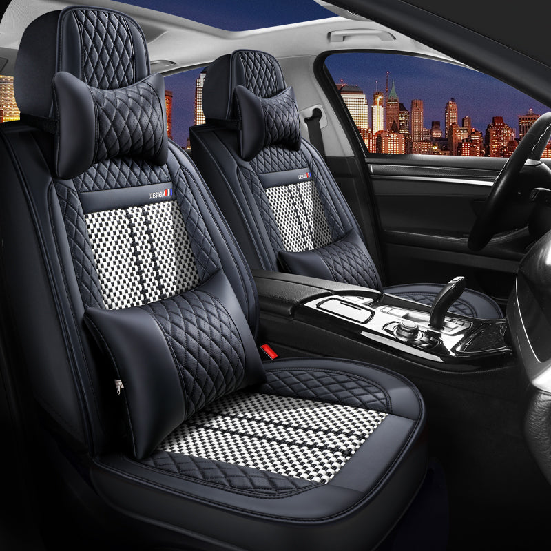 New, all-season breathable leather ice silk car seat covers, full-cover car seat cushions, summer seat cushions