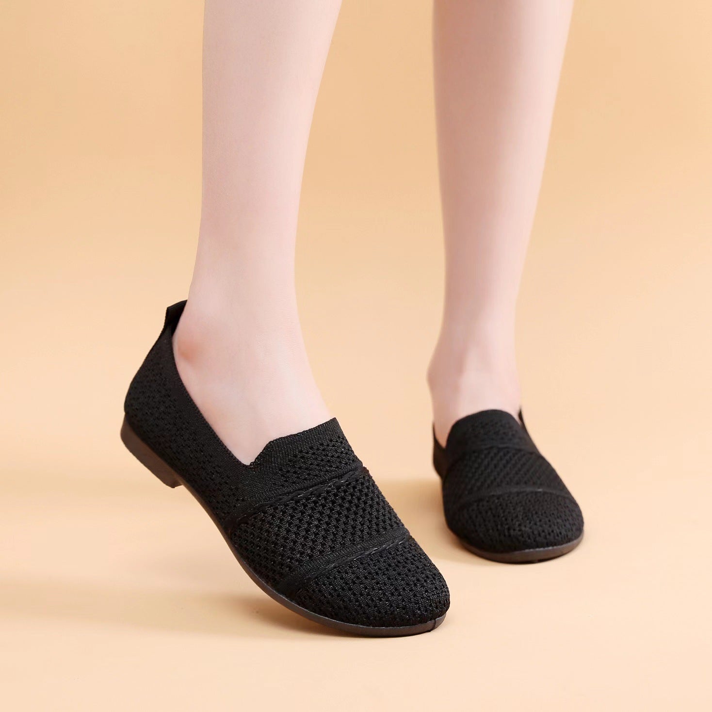 Qadın Parça Ayaqqabı Moda Gündəlik Qadın Ayaqqabıları Flying Wove