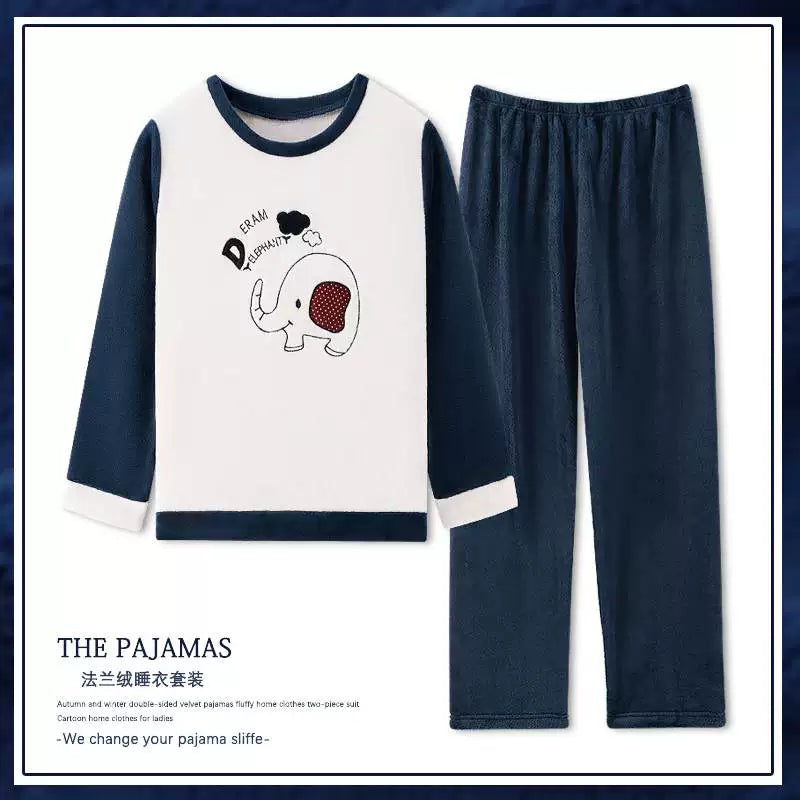 cütlük pijama dəsti qış qadın kişilər pijama ev geyimləri pijama