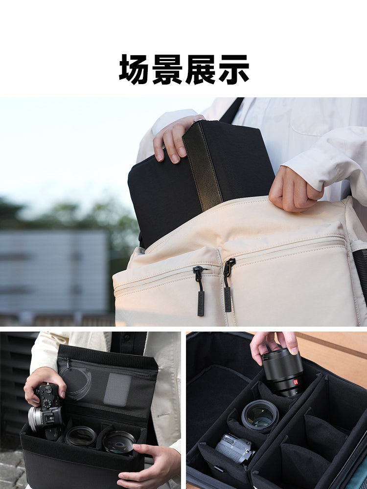 Ambitful Zhijie D1 Cube kamera layneri çantası fotoqrafiya çantası SLR kamera obyektiv çantası DIY saxlama çoxfunksiyalı qatılaşdırılmış su axıdıcı portativ çanta Canon, Fuji və Sony üçün uyğun çıxarıla bilən