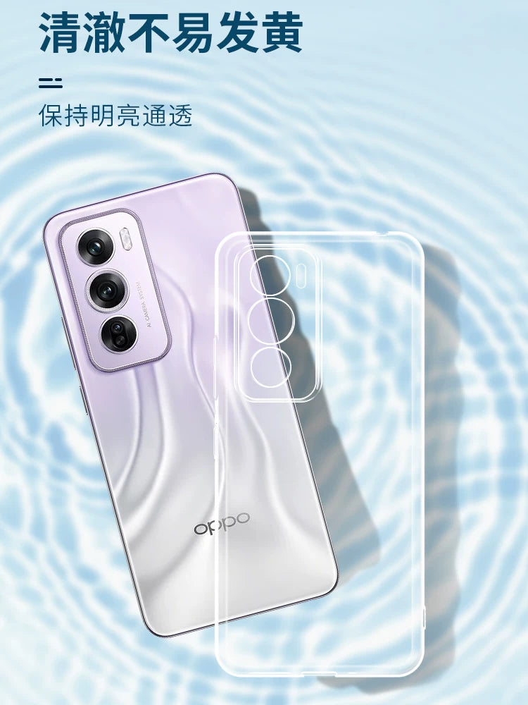 Şəffaf oppo Reno16 15 13 12 11Pro mobil telefon üçün uyğundur opporeno10 5k 14 Reno8 yumşaq qabıq 7se silikon Ace2 yeni kişilər və qadınlar 9 qoruyucu örtük 6Pro düşməyə qarşı