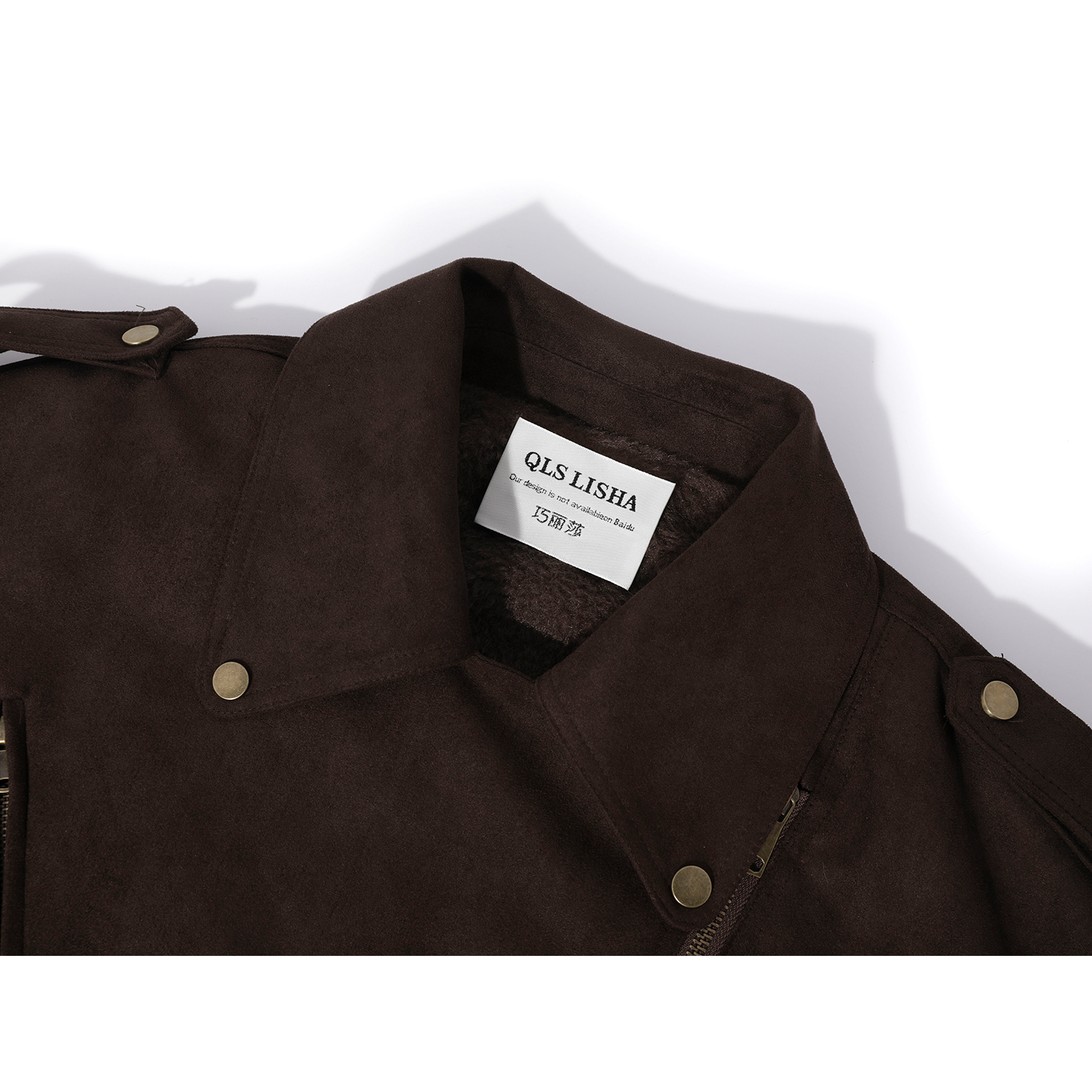 Cholisa Koreya üslubunda 2025-ci il üçün super populyar qadın qış sərin və şık motosiklet gödəkçəsi, super şirin, yun astarlı və qalın isti gödəkçə