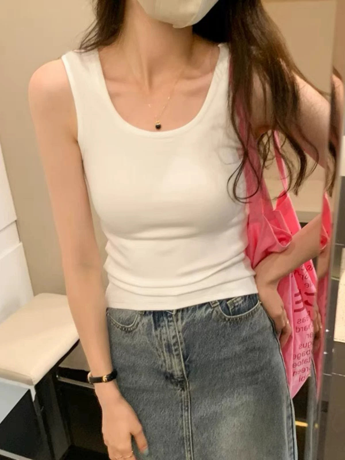 Seksual qızlar üçün moda kamzol, yeni Koreya versiyası, arıqlayan, döşləri örtən, gözəl bel, qadınlar üçün alt qolsuz top