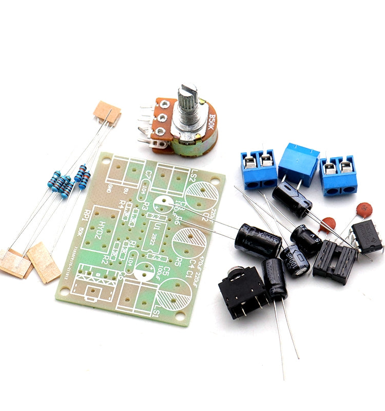 TDA2822 iki kanallı güc gücləndirici lövhə dəsti səssiz 2-12V 5W*2 güc gücləndiricisi DIY istehsal dəsti