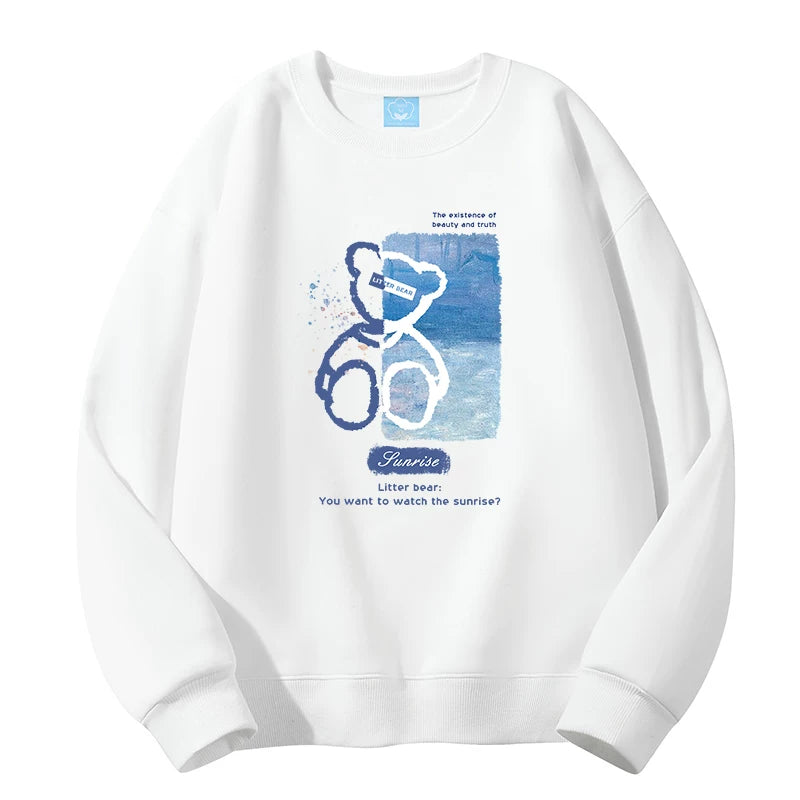 GLM Kişi və Qadınlar üçün Yun Astarlı Dəyirmi Yaxalı Sviter, Payız/Qış İstiliyi, Ağır Çəkili Stil, Amerika Boş Forması, Dəbli Brend Əsas Qat, Kişi Geyimləri