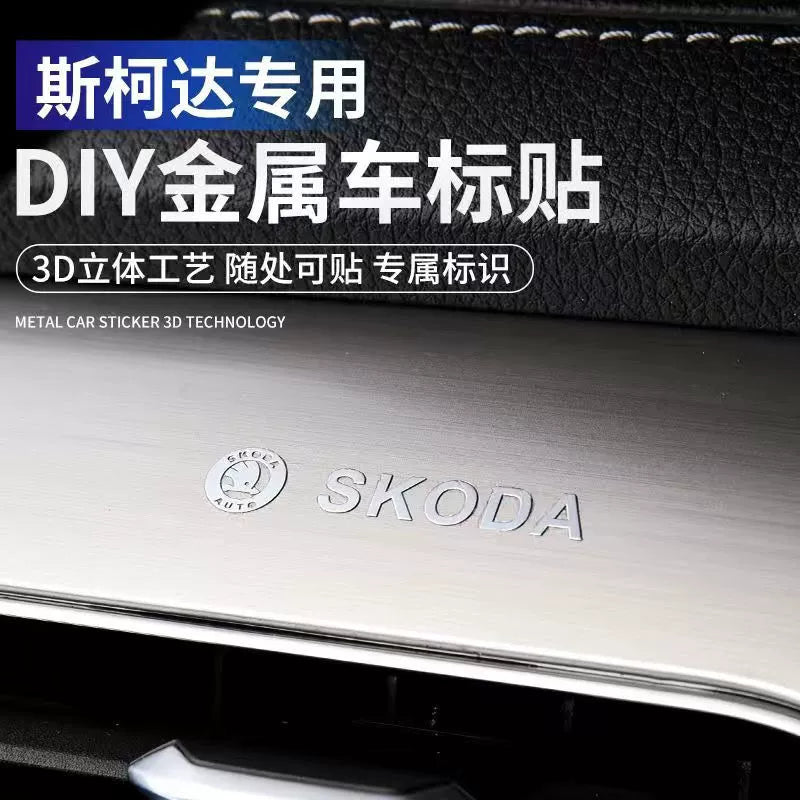 Metal Avtomobil Etiketləri 3D Üçölçülü Etiketlər Avtomobil Loqosu Mərkəzi İdarəetmə Pəncərəsi Avtomobil Daxili Dizayn Modifikasiyası Qəşəng Yaradıcı Dekorativ Etiketlər Neytral