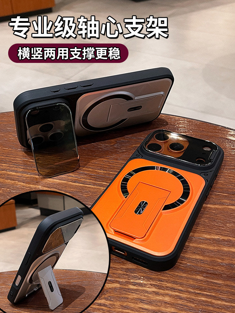 Apple 17ProMax mobil telefon qutusu, yeni flip lens filmi, hər şey daxil olan qoruyucu örtük, iPhone16pro sadə stend, maqnit emiş, yüngül lüks, kişilər və qadınlar üçün yüksək səviyyəli flip örtük 15 üçün uyğundur 14plurhui 13