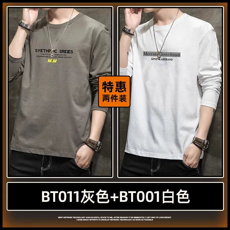 Kişilər üçün Jeanswest uzunqol köynək, 2025-ci ilin yaz və payız mövsümü, dəbli, boş və naxışlı gündəlik alt qat, nəfəs alan təmiz pambıq üst hissə.