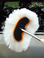 Avtomobil Yuma Fırçası Paslanmayan Polad Teleskopik Uzun Fırça Sahibi Uzun Saplı Avtomobil Su Fırçası Yumşaq Kürk Təmiz Pambıq Telli Avtomobil Yuma Mop Təmizləmə Xüsusi