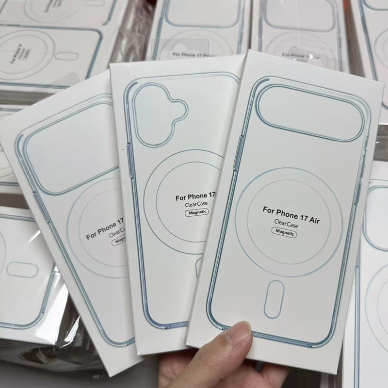 Apple 17 şəffaf maqnit qutusu iPhone 17promax düşməyə qarşı telefon qutusu üçün uyğundur Hava telefonunun qoruyucu örtüyü Apple 17Pro akril sərt çanta 16magsafe böyük çuxur fabrikinin topdan satışı