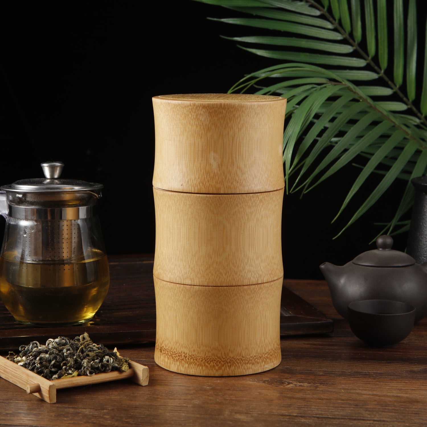 Ekoloji cəhətdən təmiz təbii bambuk çay qutuları, çay qutuları, səyahət portativ qutuları, möhürlənmiş qutular, nəmə davamlı bambuk çəlləklər, çay anbarları, bambuk çay qutuları