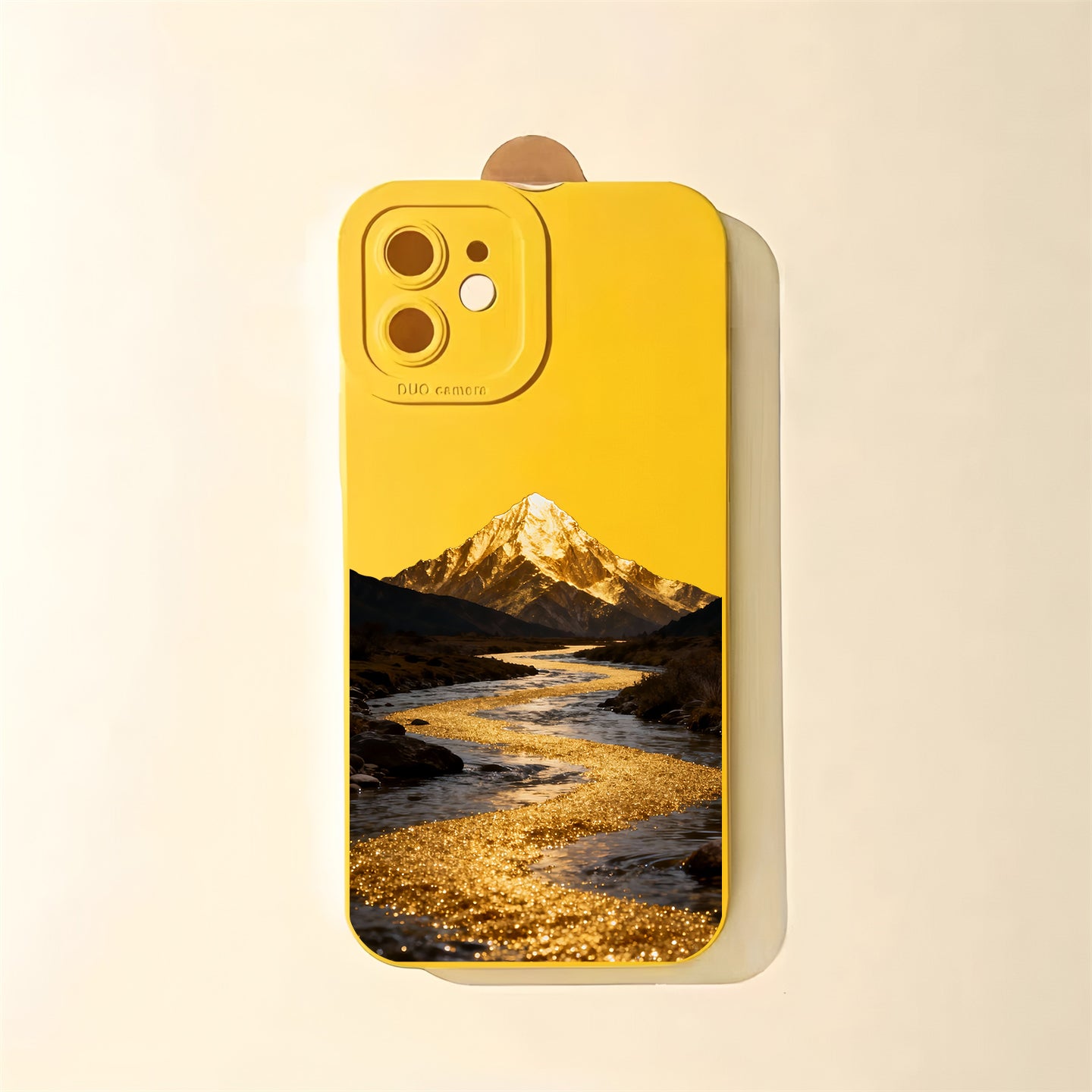 Qara qızıl enerji axını suyu iPhone17pro güzgü 16promax sadə 15Pro Apple 14 mobil telefon qutusu xsmax makiyaj 13 fortune 12 cüt 7 dağ zirvəsi 8plus yaradıcı x üçün uyğun qızıl çıxarır