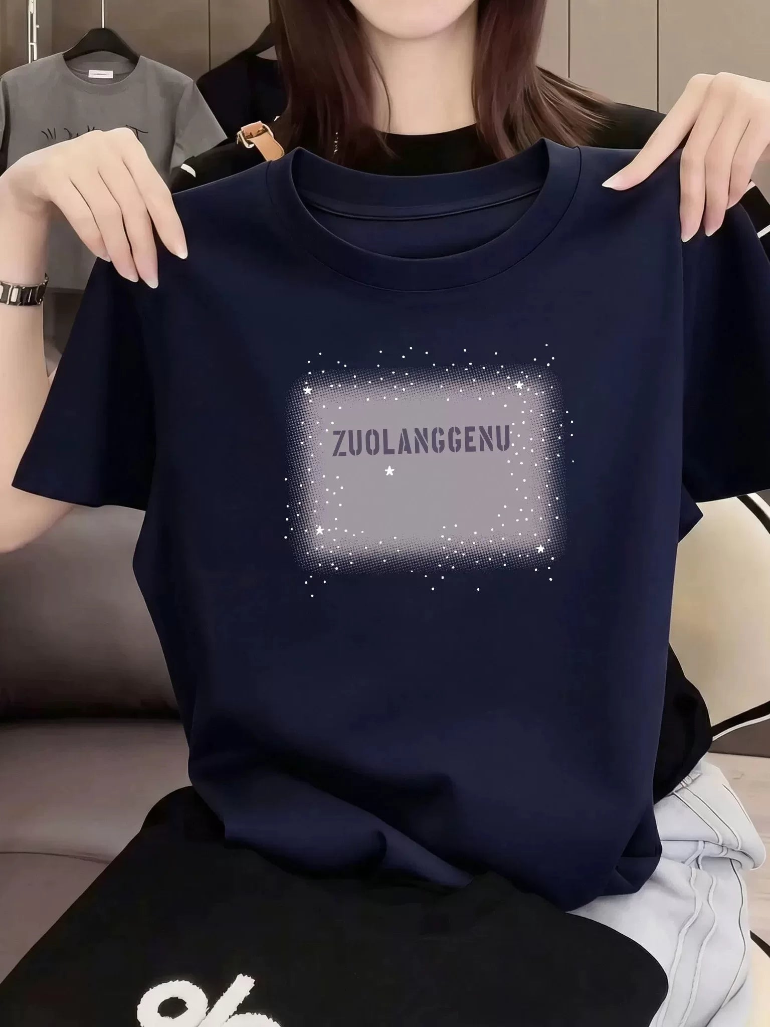 Ağacdələn təmiz pambıq Xia Xin orijinal Koreya üslubu ins üslubunda sarı ağ retro dəbli qısaqol qadın köynək alt paltarı