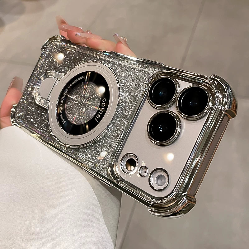 iphone17promax cib telefonu üçün uyğun parıltılı düşməyə qarşı mötərizə Apple 17pro lens filmi ilə yeni model 16pm hava yastığı tam paket 15 yaraşıqlı yüngül lüks yüksək səviyyəli 14 qadın 13 qoruyucu örtük