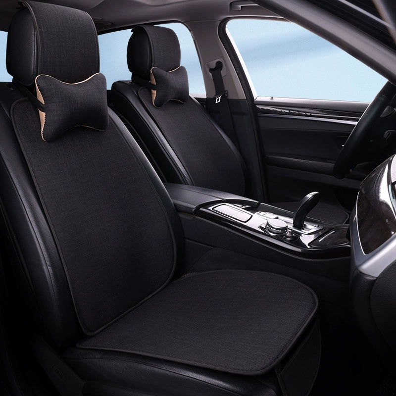 Avtomobil Yastığı Bütün İl Boyu Neytral Kətan Kiçik Bel Yay Nəfəs ala bilən Pambıq Kətan Sürüşməyən Sərin Yastıq Minimalist Oturacaq Örtüsü Oturacaq Yastığı