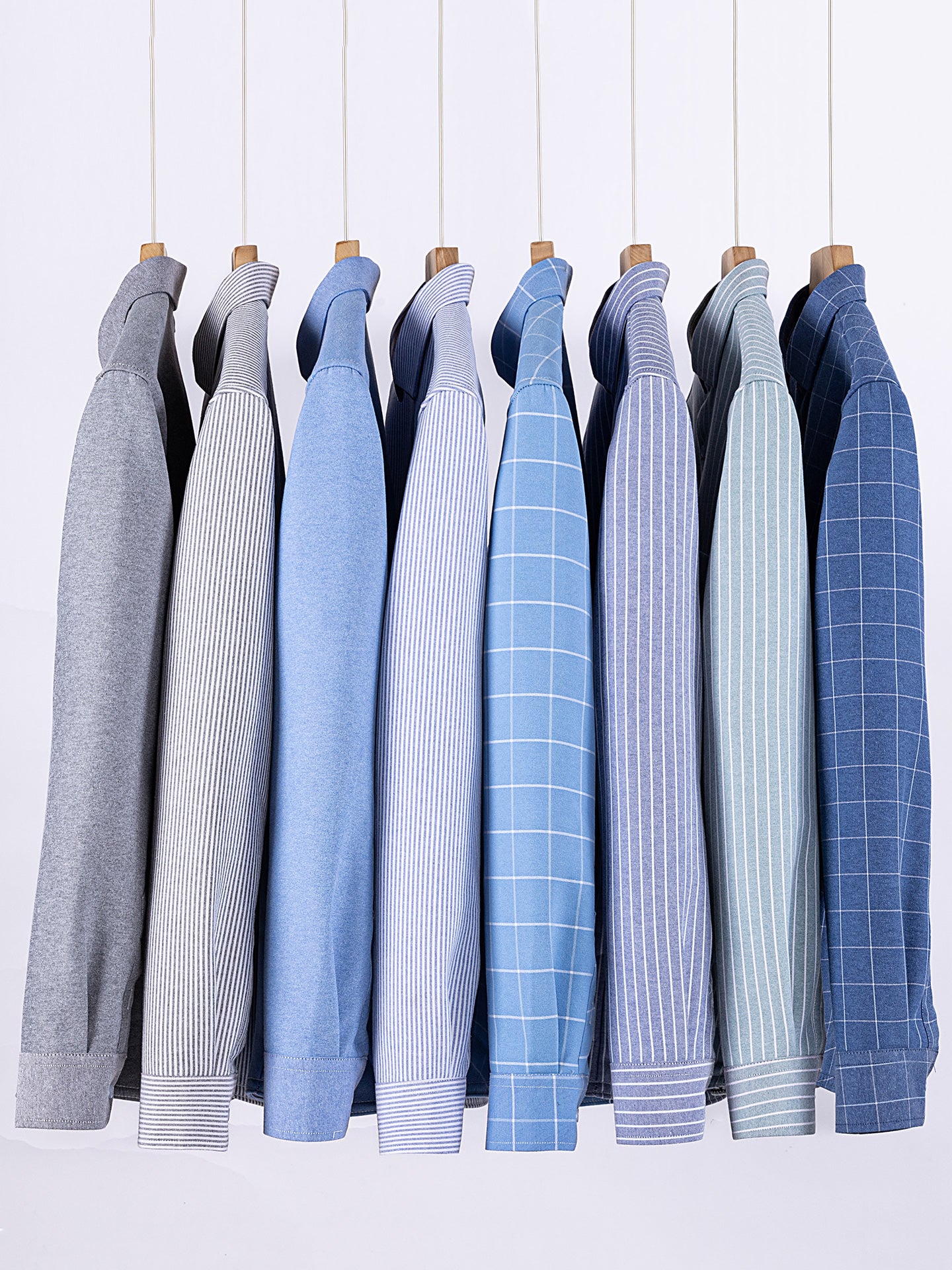 Qış Kişi İsti Köynək, Təmiz Pambıq, Yun astarlı, Qalın, Zolaqlı Oksford Parça, Uzunqol, Ata Köynəyi