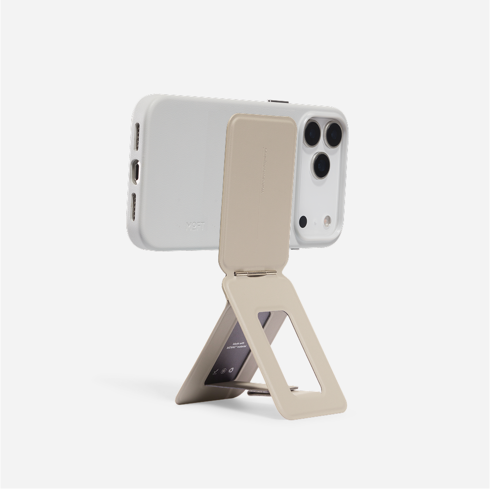 MOFT iPhone 17/Plus/Pro/Pro Max ilə uyğundur, canlı yayım, selfi, maqnit telefon tutacağı, Apple 16/15 düymlük ekran, çoxfunksiyalı 13 düymlük üçbucaqlı kart tutacağı, qatlanan simsiz şarj, MagSafe üçün uyğundur.