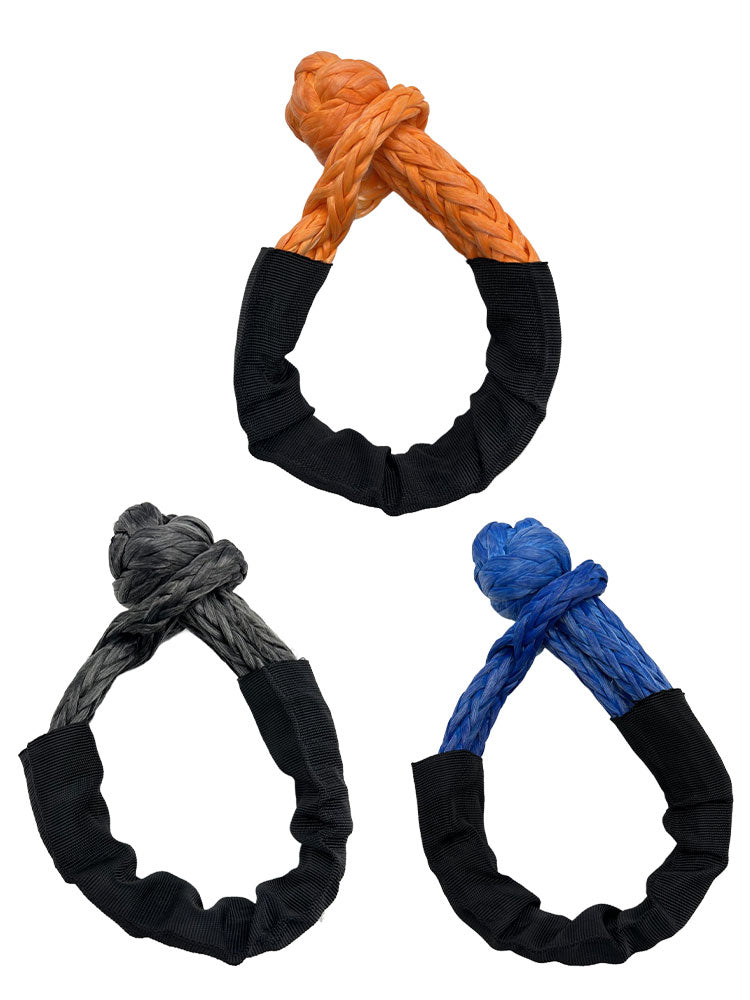 Ultra-high molecular weight polymer soft shackle rope, fiber braid shackle rope, soldered tow rope, outdoor towing rope, 17 tons