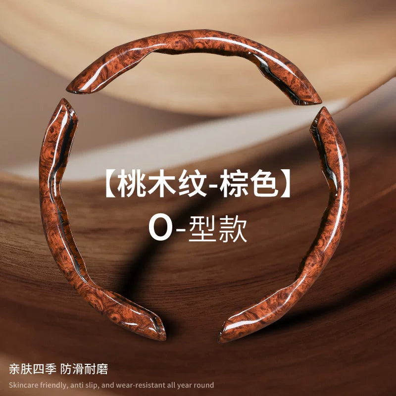Volvo's signature wood grain steering wheel cover, direct-applied, cool-feeling, non-slip, steering wheel protective cover, interior accessories.
