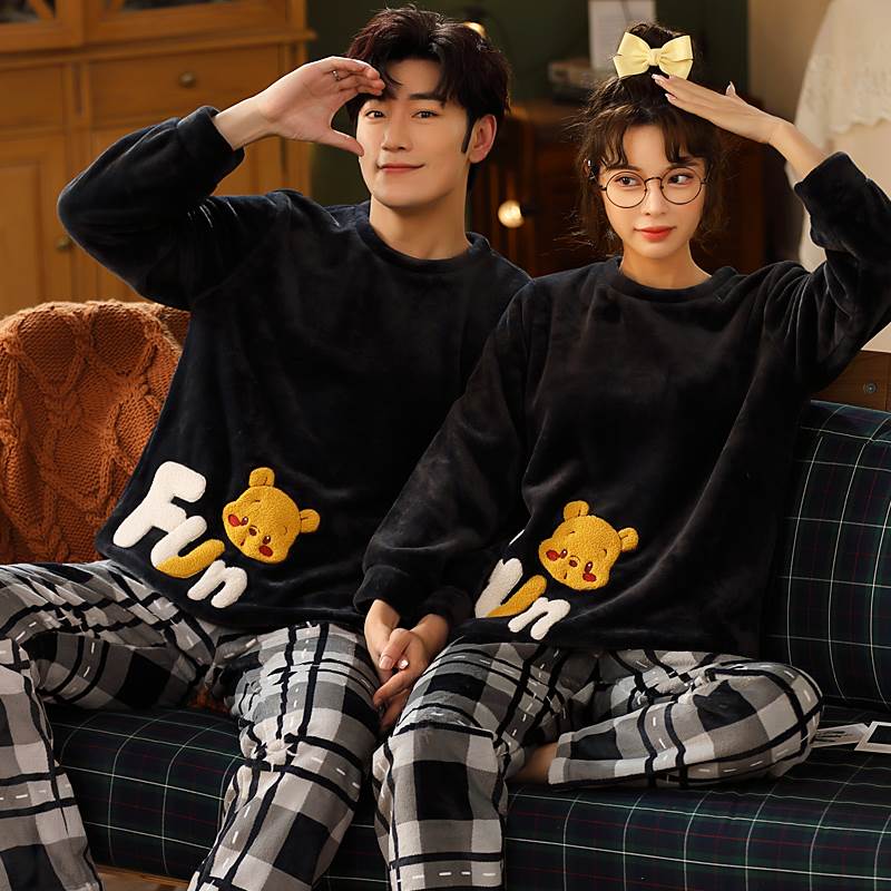 cütlük pijama dəsti qış qadın kişilər pijama ev geyimləri pijama