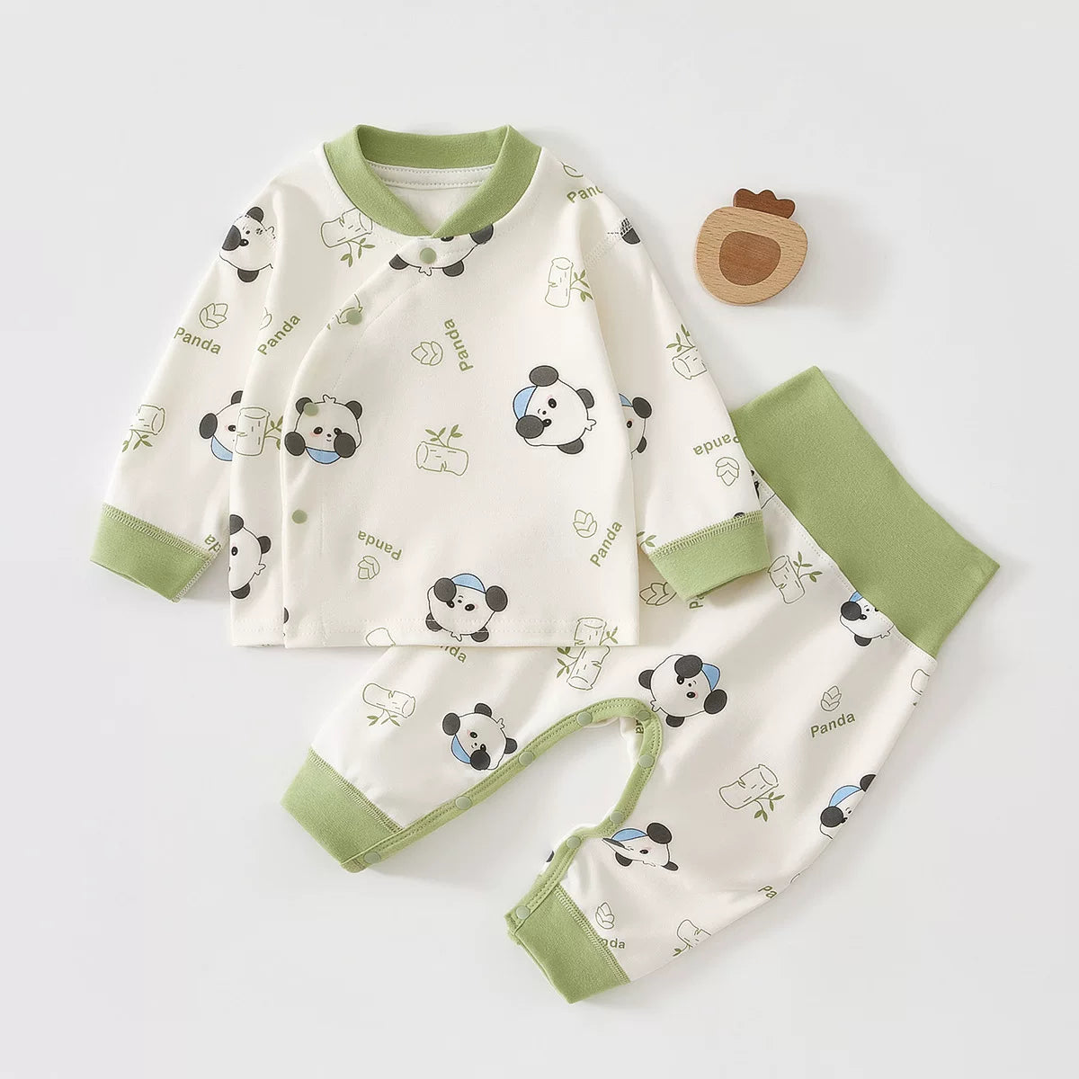 Körpə və yeniyetmələr üçün erkən payız geyimləri, oğlan və qızlar üçün A sinif təmiz pambıqdan yüksək belli pijamalar dəsti