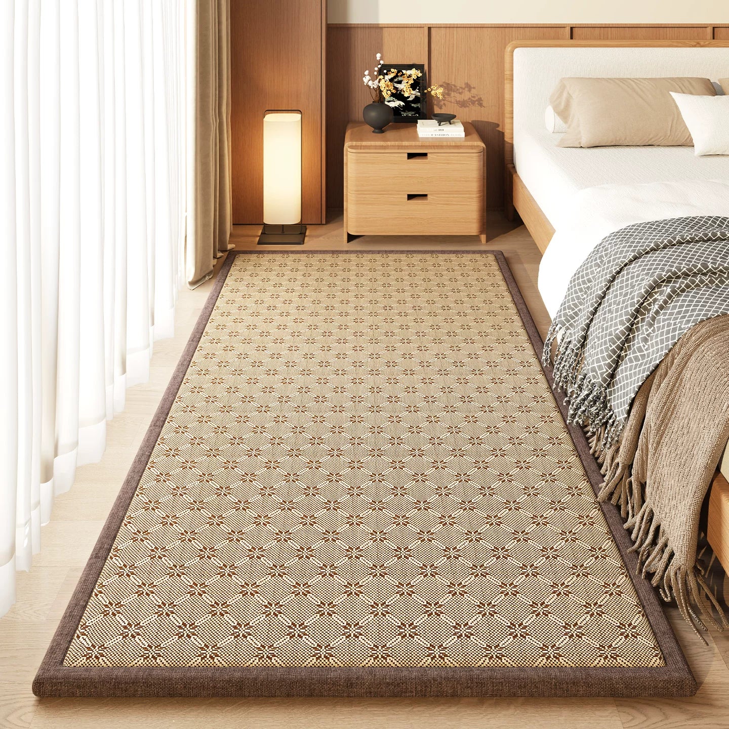 Qalınlaşmış çarpayı xalçası yataq döşəməsi artefaktı uşaq yataq otağı üçün xalça Yapon rattan mat tatami xalçası
