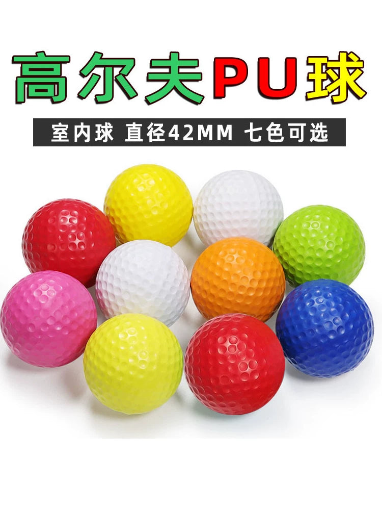 Qapalı golf təcrübəsi yumşaq top golf PU topu golf süngər topu köpük topu rəngli uşaq oyuncaq topu