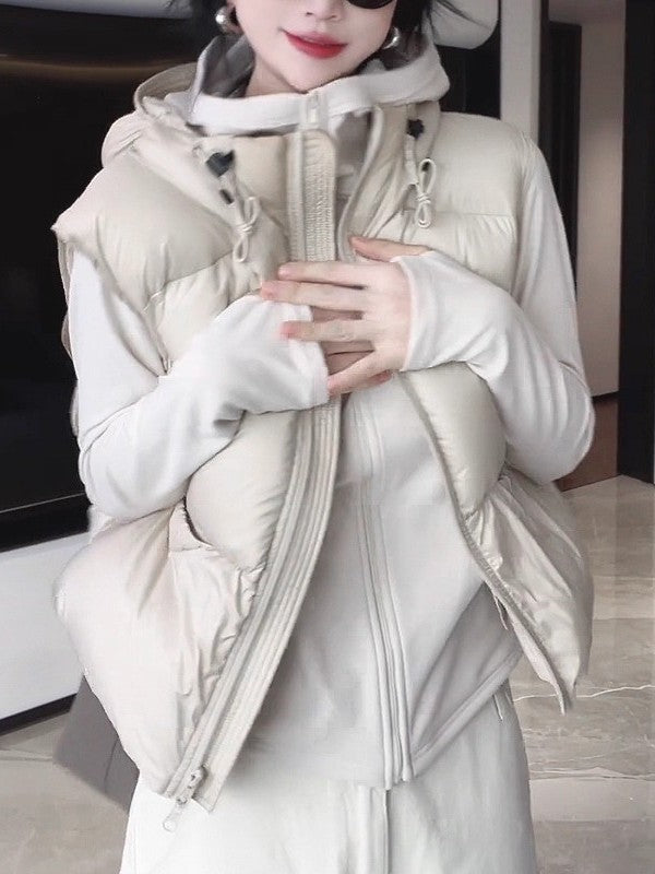 Avropa üslubunda qadınlar üçün qısa pambıq jilet, 2026-cı ilin payız və qış yeni model, böyük ölçü, üst geyim jileti, çiyin çantası, gödəkçə.