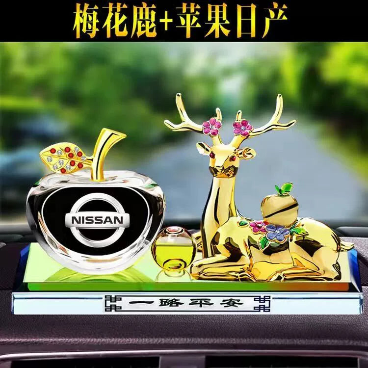 Alaşımlı Maral Avtomobil loqosu Avtomobil bəzəkləri Yeni məhsullar Avtomobil mərkəzi konsolu Deer Ping An ətir oturacağı Aromaterapiya avtomobil bəzəkləri