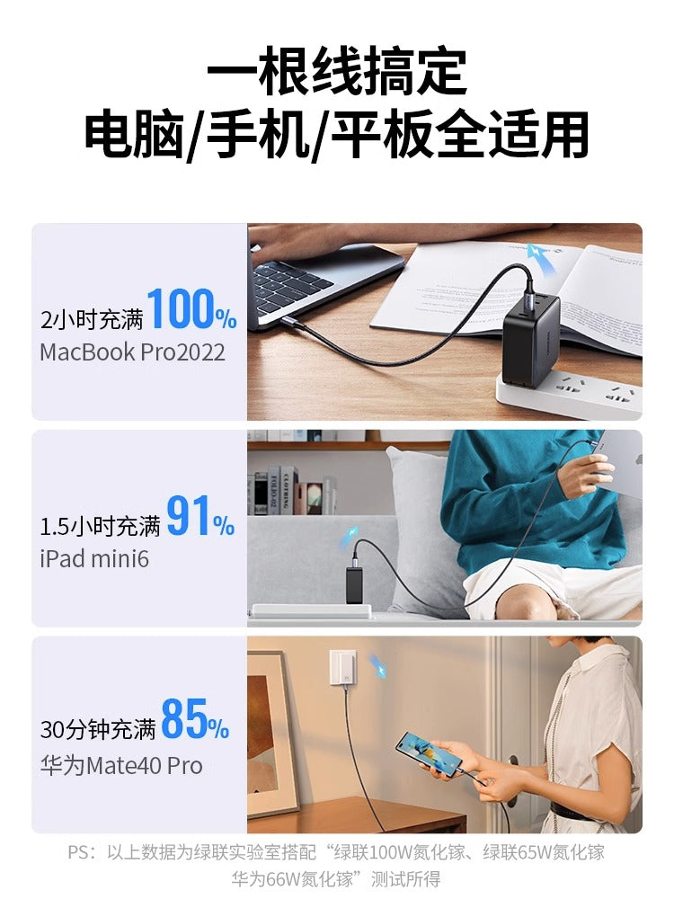 Greenlink ikitərəfli tip məlumat kabeli 100w sürətli şarj ctoc portu Apple iPhone15pro16max17air Huawei ipad planşet telefonu noutbuku hörüklü şarj cihazı kabeli