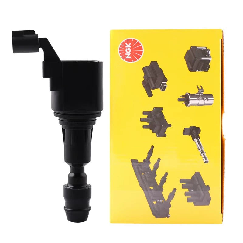 NGK ignition coil high voltage pack compatible with original equipment manufacturer (OEM) vehicles such as the Chevrolet Aveo, Malibu, Sail and Captiva.