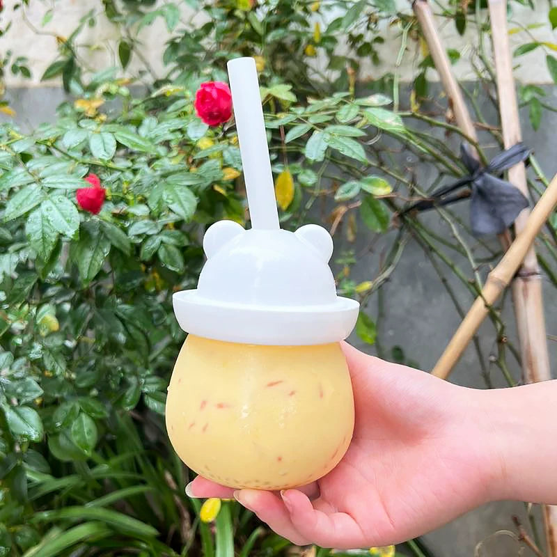 İnternet məşhur südlü çay qabı limonlu çay fincanı banka Xiaohongshu plastik turşu banka mirvari südlü çay dondurma qabı