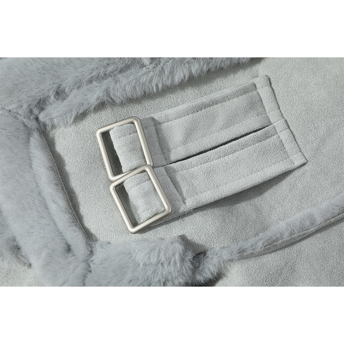 Cholisa Qısa Quzu Yunlu Xəz Astarlı Qalın Yeni Çin Üslublu Qadın Paltosu, Payız və Qış Yeni Üslubu, Super Şirin