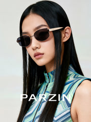 Parson və Fan Chengcheng'in qadınlar üçün eyni üslublu miyopiyalı gün eynəkləri, retro köhnə pul üslubu, kişilər üçün reçeteli günəş eynəkləri ilə uyğunlaşdırıla bilər PJ8602