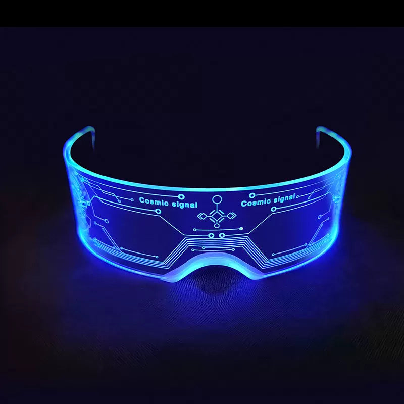 Cyberpunk üslubunda LED futuristik texnologiya parlaq eynəklər elmi fantastik parıltı ulduzu periferik bar atmosfer rekvizitləri