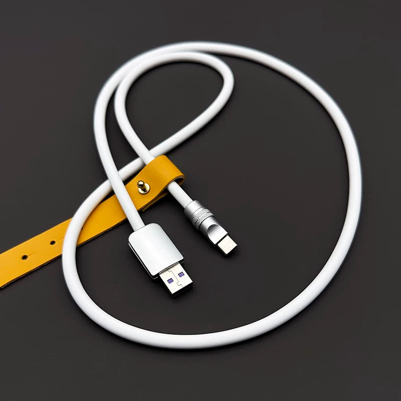 65W tam uyğun uzadılmış 5 metr uzunluğunda Apple iPhone17 Xiaomi VIVO mobil telefonu üçün uyğundur sürətli şarj silikon məlumat kabeli