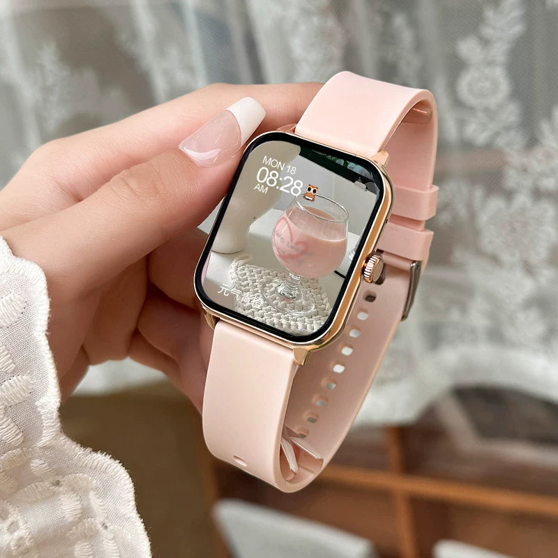 Qadınlar üçün ağıllı saat, ürək dərəcəsi sağlamlığı, Bluetooth telefonu, NFC ödənişi, çoxfunksiyalı cütlük idman qolbaq 8 kişi
