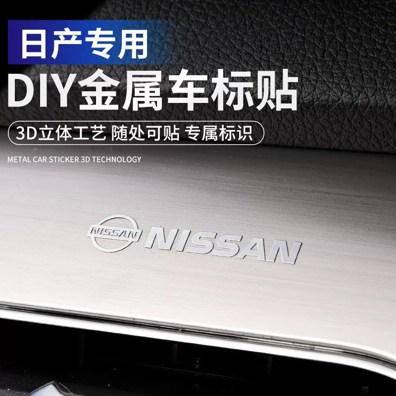 Metal Avtomobil Etiketləri 3D Üçölçülü Etiketlər Avtomobil Loqosu Mərkəzi İdarəetmə Pəncərəsi Avtomobil Daxili Dizayn Modifikasiyası Qəşəng Yaradıcı Dekorativ Etiketlər Neytral