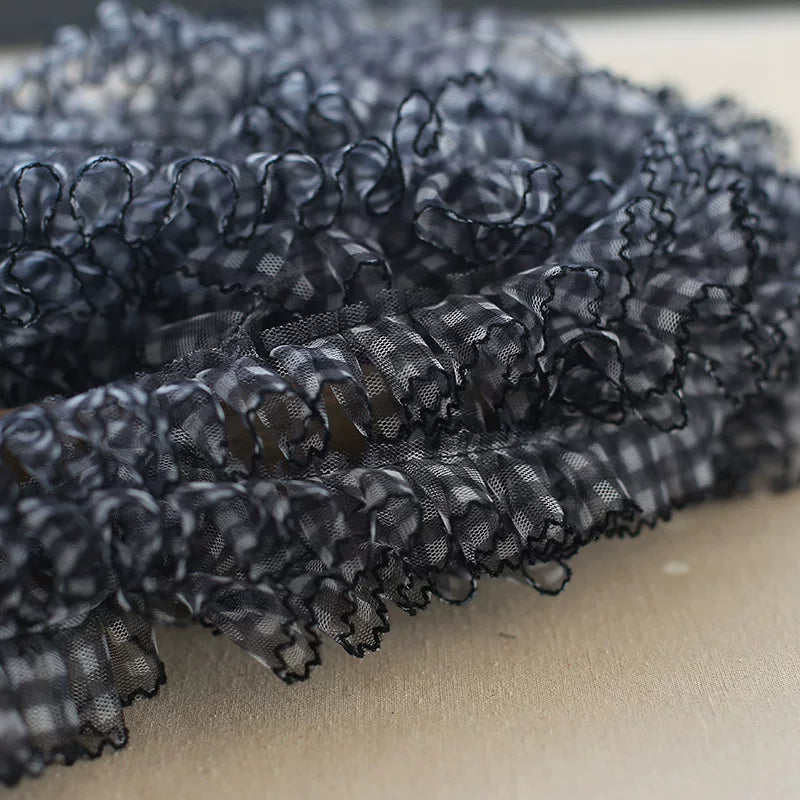 3CM geniş mesh kiçik plaid krujeva paltar bəzək krujeva diy geyim pərdə aksesuarları parça trim