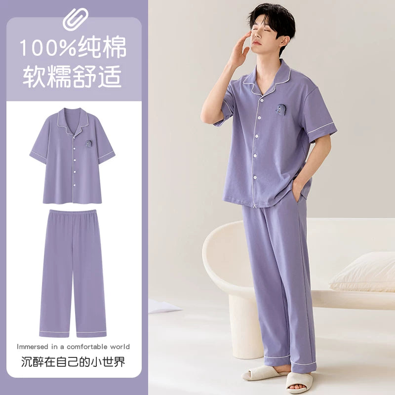 Urban Beauty Pijama Kişilər üçün Saf Pambıq Yaz və Payız 26 Yeni Geyinilə bilən Uzunqol Ev Geyimləri Qadınlar üçün Qısaqol Kostyumlar